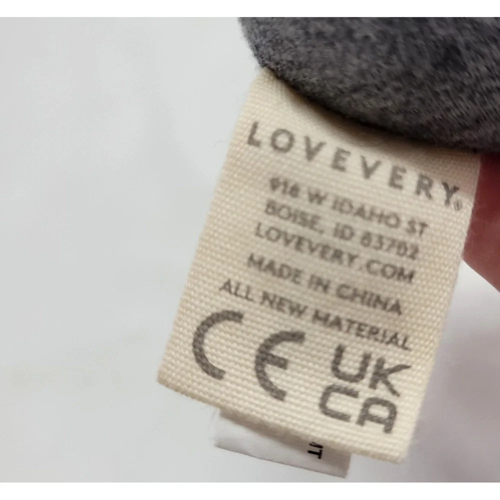 LOVEVERY Burrow of Bunnies Toy Green Wool Gray Cotton Baby Bunny Rabbits natural